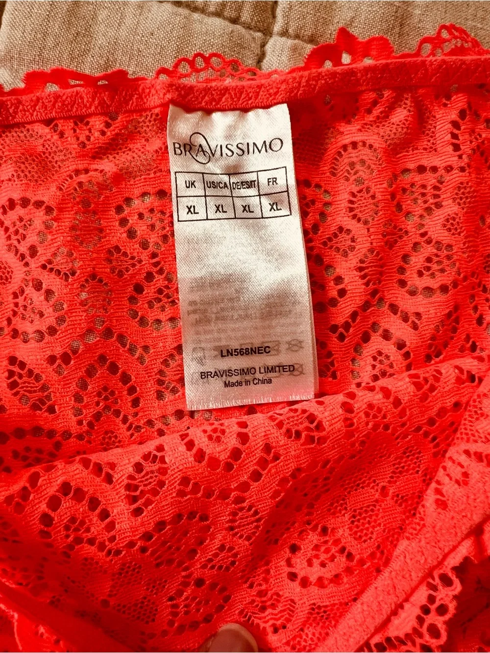 Bravissimo Millie Bra & Matching Brief in Neon Coral